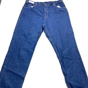 Property Of Aramark Wearguard Jeans Mens 42x32 Blue Cotton Straight High Rise